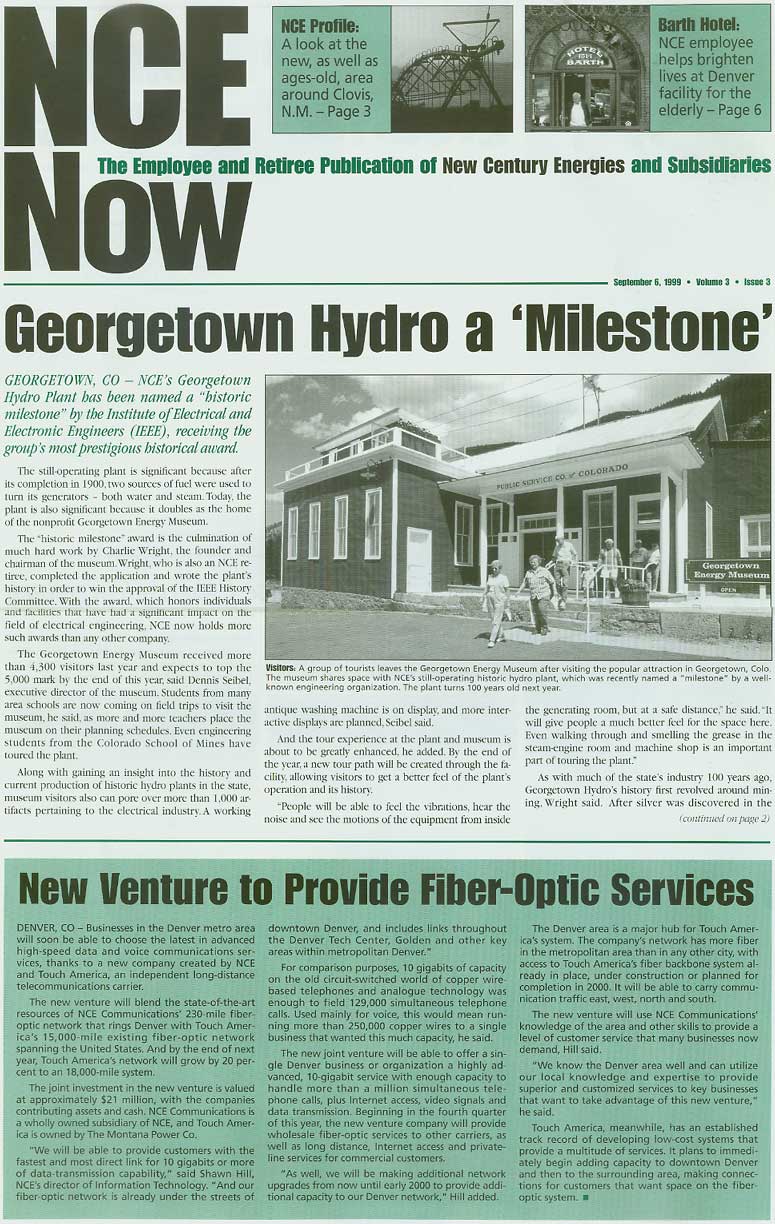 Georgetown Hydro a 'Milestone', New Venture to Provide Fiber-Optice Services
